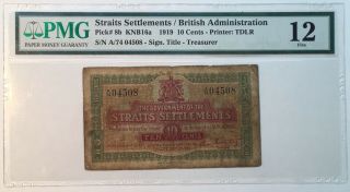 Sb005: 1919 Singapore 10 Cents Straits Settlements Pmg Graded Price