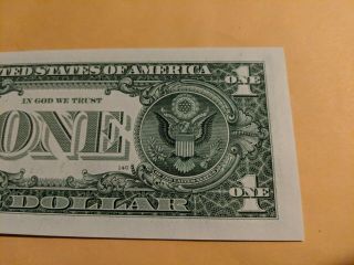 2013 nearly SOLID threes $1 Dollar Bill US Currency serial C33333330D CRISP 9