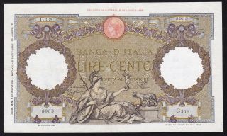 Italy - - - - - 100 Lire 1938 - - - - - - - Vf,  - - - - -