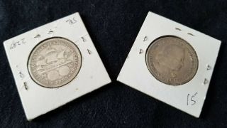 1892 & 1893 Columbian Exposition Half Dollar 90 Silver
