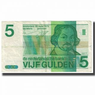 [ 612829] Banknote,  Netherlands,  5 Gulden,  1973,  1973 - 03 - 28,  Km:95a,  Vf (20 - 25)