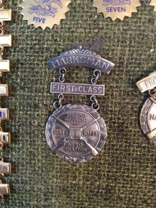 Marksman First Class National Rifle Association Junior Division Medal Pin (O) 2 2