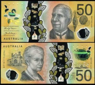 Australia 50 Dollars 2018 Polymer P Design Colorful Unc Nr