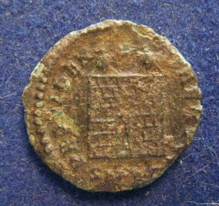 307 - 337 AD Constantine the Great Circulated Coin with Camp Gate Reverse 2