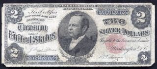 Fr.  246 1891 $2 Two Dollars “windom” Silver Certificate Currency Note