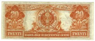$20 1922 Gold Certificate Large Size Fr 1187 2