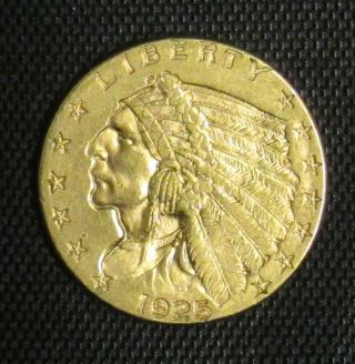 1925 D Gold $2 1/2 Quarter Eagle Indian Head Bu