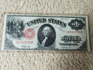 1917 $1 Red Seal Large Size Star Note (very)