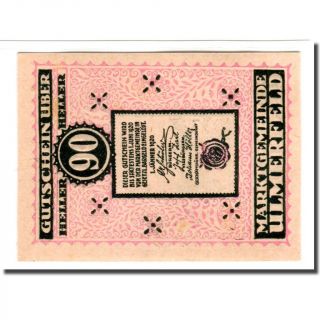 [ 661243] Banknote,  Austria,  Ulmerfeld,  90 Heller,  église 3,  1920,  1920 - 01 - 01