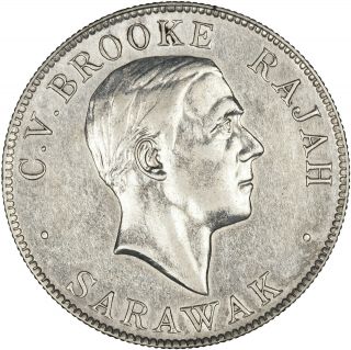 Sarawak 1927 50 Cents Lustrous Ef