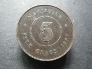 Mauritius 1897 5 Cents (avf)