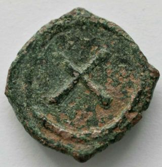 Byzantine Tiberius Ii Constantine.  578 - 582.  Ae Decanummium (20 Mm,  3.  43gr).