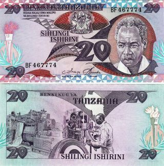 Tanzania,  20 Shilling,  1985,  Unc,  P 9