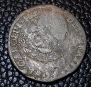 2 Reales Cast Chilpancingo Counterstamp Host Coin Carolus Iiii
