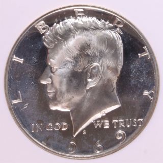 1969 S Kennedy Half Dollar 50c Cameo Pf69 Ngc L107