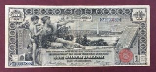 1896 Series A147 $1 Silver Certificate Fr 224 Tillman/morgan Rare/good
