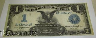 Us 1899 $1 Dollar Black Eagle Silver Certificate Large Size Note R11396244r