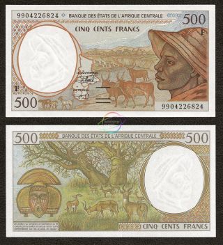 Central African States Republic 500 Francs,  1999,  P - 301f F,  Unc