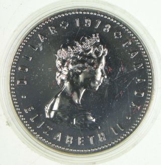 1978 Canada Silver Dollar Coin.  500 Silver 50 992