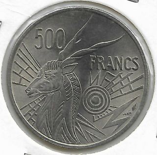 Central African States 1976e 500 Francs Unc Coin