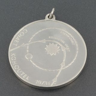 Vtg Franklin Sterling Silver Limited Edition 1973 Comet Kohoutek Medallion