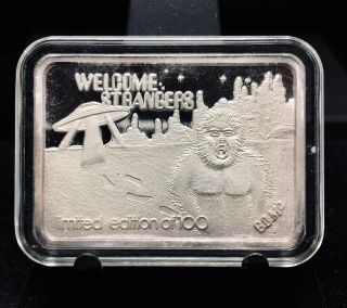 Green Country " Welcome Strangers " Sn 80 Of 100 1 Oz Silver Art Bar (1750)
