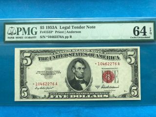 $5 1953 - A Star Legal Tender Note 64 Epq.