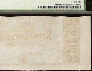 UNC 1830s $5 DOLLAR SINGAPORE MICHIGAN BANK NOTE CURRENCY PAPER MONEY PMG 61 4