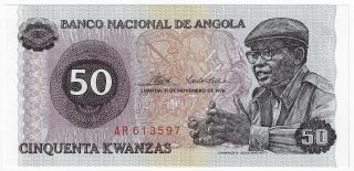 Banco Nacional De Angola 1976 Issue 50 Kwanzas Pick 110a Foreign Banknote