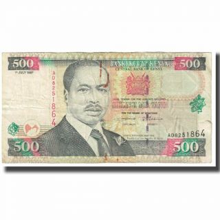 [ 611986] Banknote,  Kenya,  500 Shillings,  1997,  1997 - 07 - 01,  Km:33,  Vf (20 - 25)