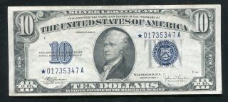 Fr.  1704 1934 - C $10 Ten Dollars Blue Seal Star Silver Certificate Very Fine,