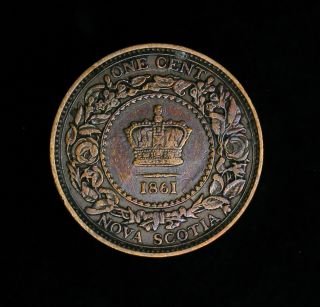 1861 Nova Scotia Large Cent VF Large Rose Bud 2