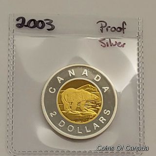 2003 Canada $2 Toonie Silver,  Gold Proof Ultra Heavy Cameo Coin Coinsofcanada