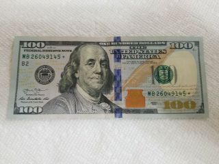 $100 Dollar Bill Star Note Series 2013 Federal Reserve Bank Of York