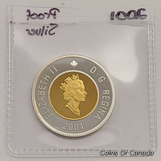 2001 Canada $2 Toonie SILVER,  GOLD Proof Ultra Heavy Cameo Coin coinsofcanada 3