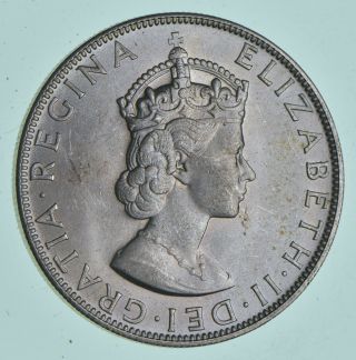 Silver - World Coin - 1964 Bermuda 1 Crown - World Silver Coin 22.  6 Grams 394