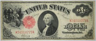 Fr.  37 $1 1917 Large Size Legal Tender United States Note Sawhorse Reverse
