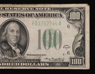 1934 A $100 Federal Reserve Note Atlanta Georgia