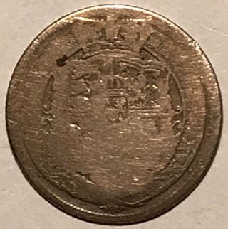 Costa Rica Counter - stamp Type VII (Lion) on 1816 Great Britain Six Pence 2