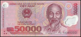 Viet Nam Unc Banknote 50,  000 Vnd (nam Muoi Nghin Dong) Polymer Series
