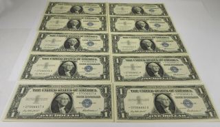 1957 $1 Silver Certificates STAR Notes UNC - 10 Consecutive Serial Numbers 2