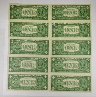 1957 $1 Silver Certificates STAR Notes UNC - 10 Consecutive Serial Numbers 3