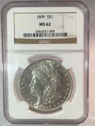 Low Mintage Key Date: 1899 - P Morgan Silver Dollar Ms62 Ngc