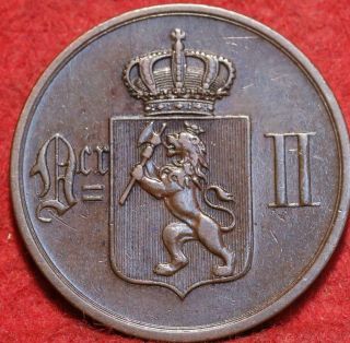 1899 Norway 5 Ore Foreign Coin