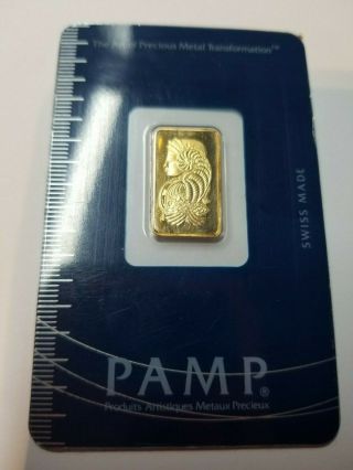 2.  5 Gram.  9999 Gold Bar - Pamp Suisse Fortuna 568757