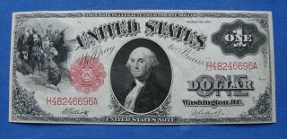 Series Of 1917 $1.  00 George Washington Note - Estate Fresh