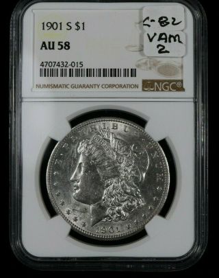 1901 S Brilliant Morgan Dollar Ngc Au 58 " A Slider Could Be Uncirculated "