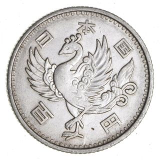 Roughly Size Of Quarter - 1957 Japan 100 Yen - World Silver Coin - 4.  9g 416