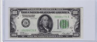 Series 1928 A Green Seal One Hundred Dollars $100 Federal Reserve Note |1