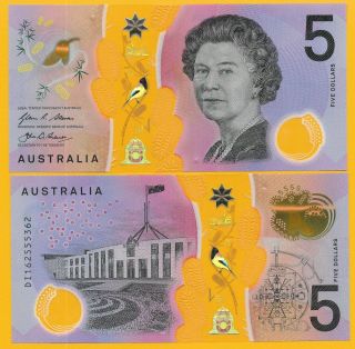 Australia 5 Dollars P - 62 2016 Unc Polymer Banknote